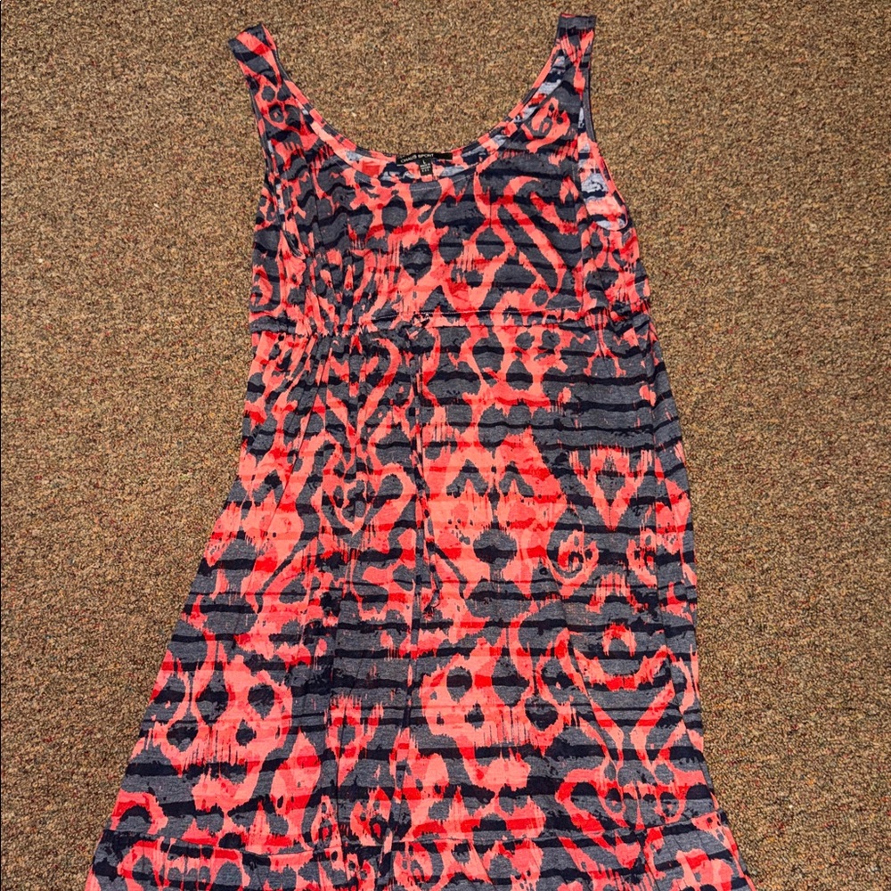 FINAL OFFER Chaus Sport Size L Sleeveless Dress with Pink and Blue Pattern